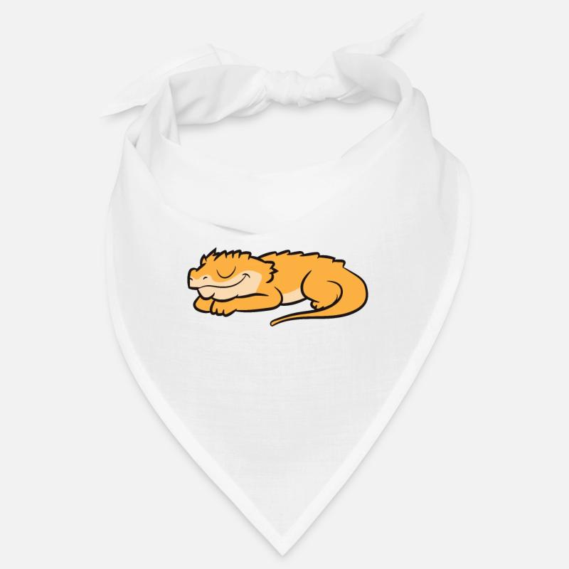 Haubengecko Reptil Eidechse Schlafender Bandana