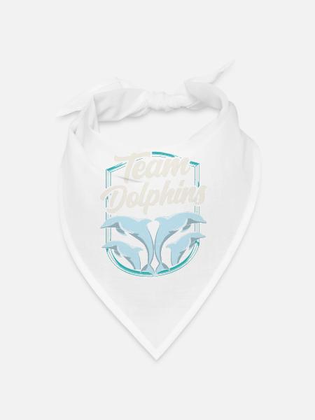 Team Dolphin Dolphins Dolphin Lover Dolphin - Bandana - white
