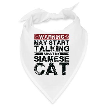Apropos Siamkatze - Bandana - Weiß - Vorne