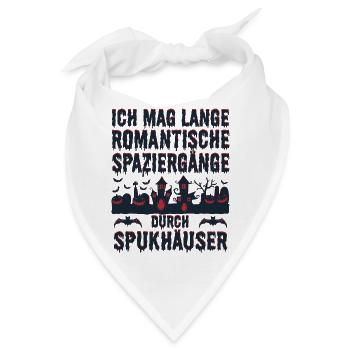 Romantische Spaziergänge Halloween Kostüm Lustig - Bandana - Weiß - Vorne