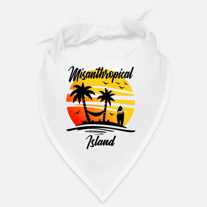 Misanthropical Island Funny Sarcasm Palms Bandana
