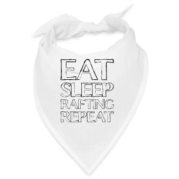 eat sleep rafting - Bandana - Weiß - Vorne