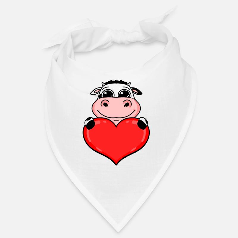 Kuh mit Herz - Liebe Romantisch Bandana