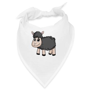 Schwarzes Schaf - Bandana - Weiß - Vorne