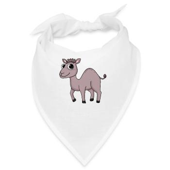 Niedliches Kamel - Bandana - Weiß - Vorne