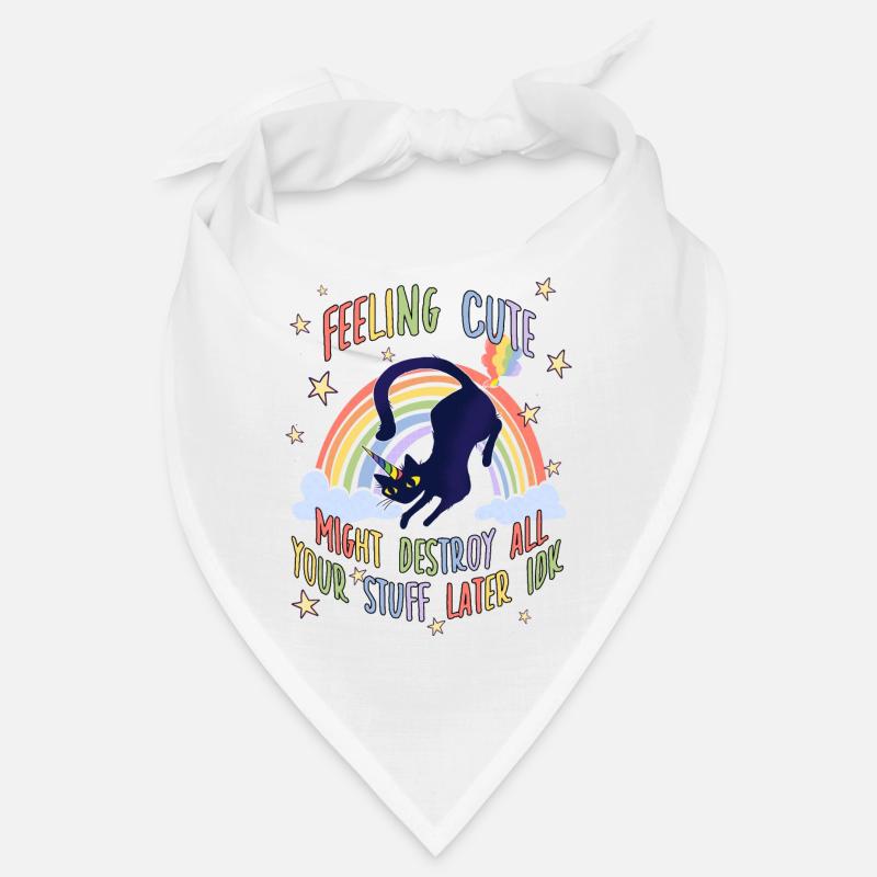 Propriétaire de chat Rainbow Unicorn Propriétaire de chat Bandana