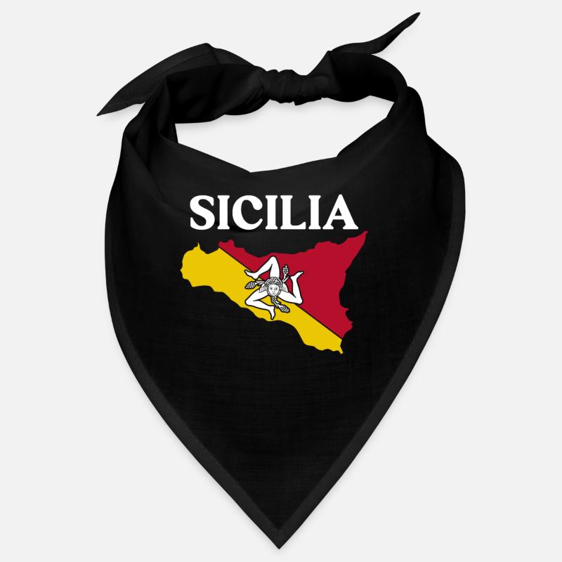Drapeau de la Sicile Sicile Palerme Italie Bandana