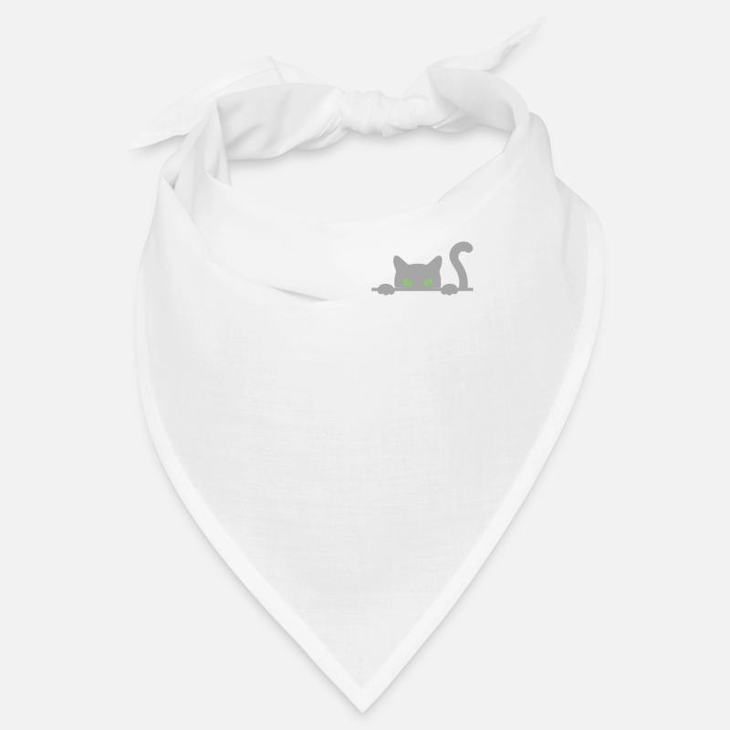 Drôle de chat regardant de sa poche Bandana