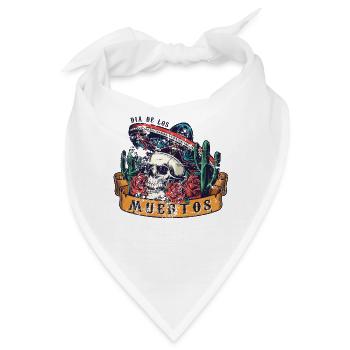 Día de los muertos - Skull Totenkopf - Bandana - Weiß - Vorne