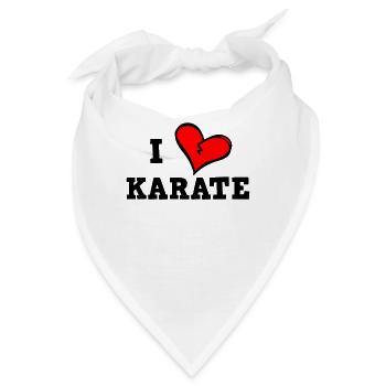 Ich liebe Karate - Bandana - Weiß - Vorne