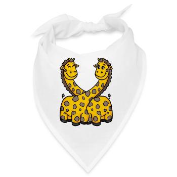 Giraffen Giraffe - Bandana - Weiß - Vorne