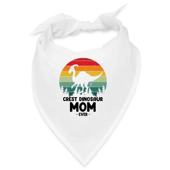 Crest Dinosaurier Mama für Parasaurolophus - Bandana - Weiß - Vorne