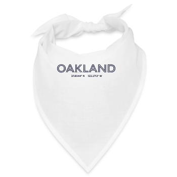 USA Stadt Koordinaten - Oakland - Bandana - Weiß - Vorne