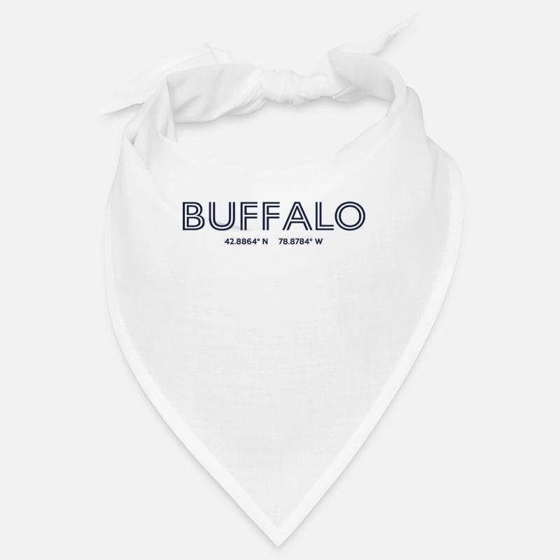 USA City Coordinates - Buffalo Bandana