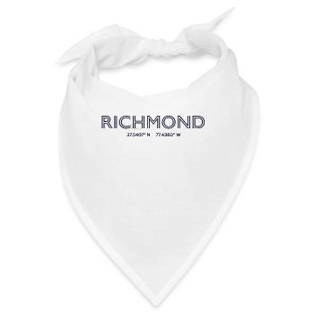 USA Stadt Koordinaten - Richmond - Bandana - Weiß - Vorne