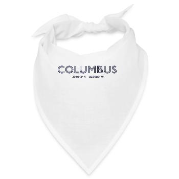 USA Stadt Koordinaten - Columbus - Bandana - Weiß - Vorne