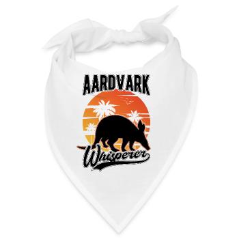 Erdferkel Flüsterer Aardvark Whisperer - Bandana - Weiß - Vorne