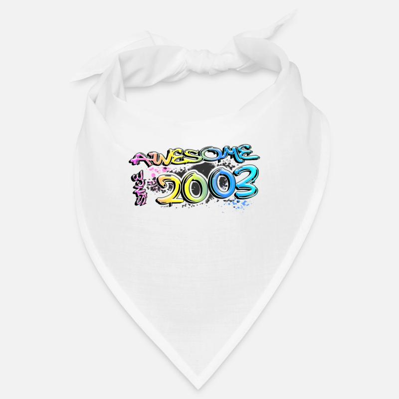 Awesome since 2003 Graffiti Motiv - Bandana - Weiß