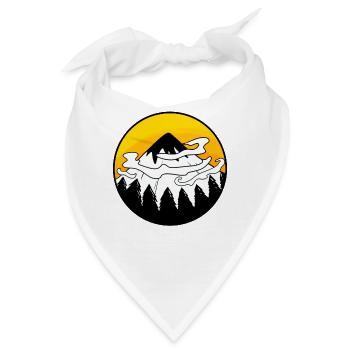 Berg Berge Berggipfel Gipfel - Bandana - Weiß - Vorne