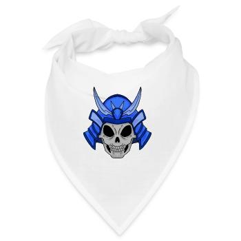 Samurai Schädel - Bandana - Weiß - Vorne