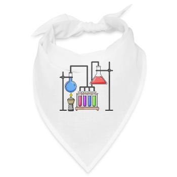 Chemie Labor Wissenschaft Chemiker - Bandana - Weiß - Vorne