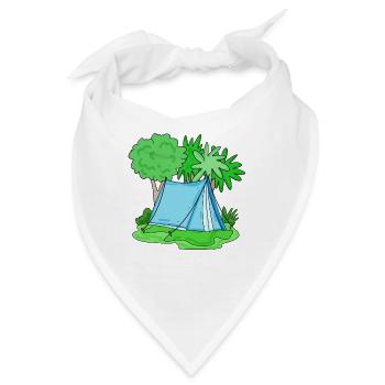 Zelt hellblau - Bandana - Weiß - Vorne