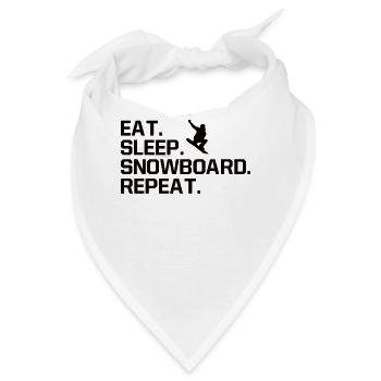 Snowboard Winter Skihütte Sport Schnee Snowboarder - Bandana - Weiß - Vorne