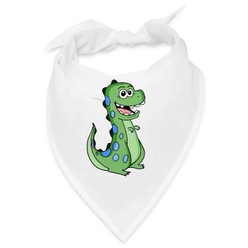 Dino Zahnlücke Kleinkind Milchzahn - Bandana - Weiß - Vorne