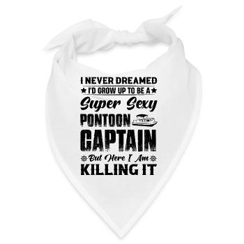 Pontoon Lieblingsplatz Kapitän Pontonboot - Bandana - Weiß - Vorne