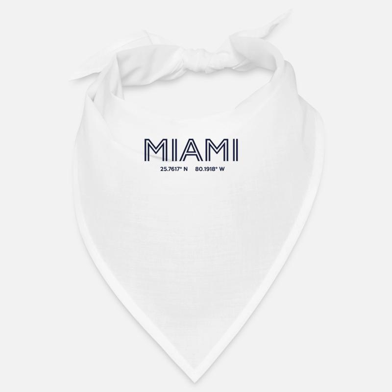 USA City Coordinates - Miami Bandana