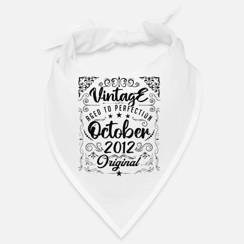 Vintage BORN IN OCTOBER 2012- anniversary gift. Bandana
