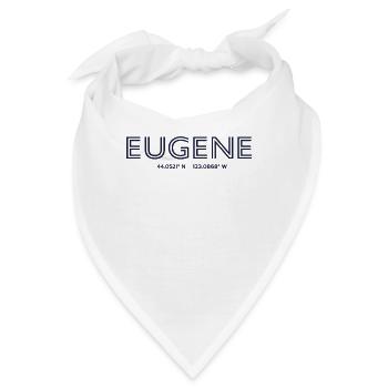 USA Stadt Koordinaten - Eugene - Bandana - Weiß - Vorne