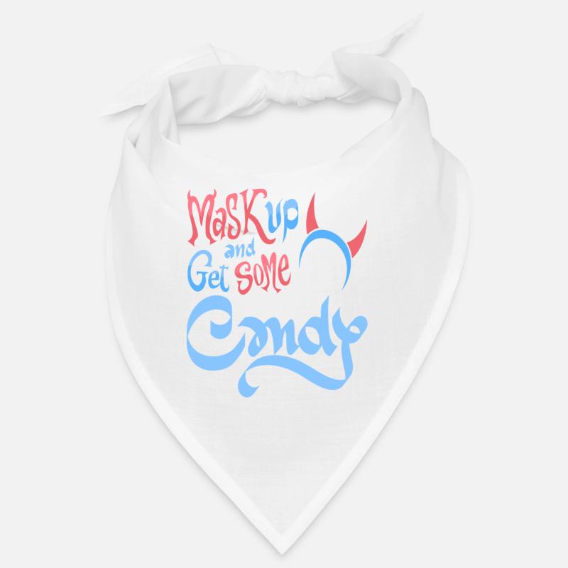 Mask Up & Get Some Candy Retro Halloween Devil Bandana