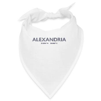 USA Stadt Koordinaten - Alexandria - Bandana - Weiß - Vorne