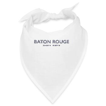 USA Stadt Koordinaten - Baton Rouge - Bandana - Weiß - Vorne