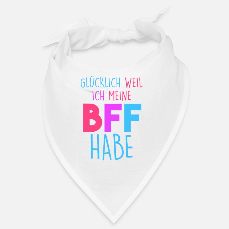 Glücklich wegen meiner BFF - Bandana - Weiß
