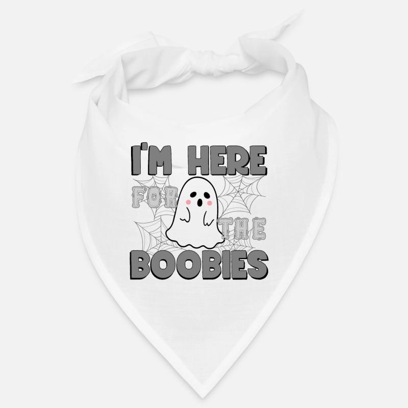 I'm Just Here For The Boobies Funny Ghost Costume Bandana
