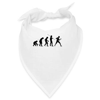 Fencing Evolution Retro Fencing Sword Sport Fencer - Bandana - Weiß - Vorne