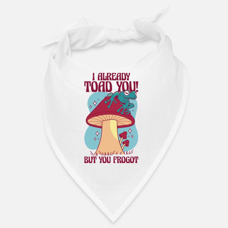 Frog Mushroom Witty Hilarious Pun Bandana