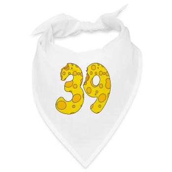39 Jahre alt - 39. Geburtstag Geschenk - 1939 - Bandana - Weiß - Vorne