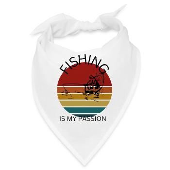 Angeln ist meine Leidenschaft Angeln - Bandana - Weiß - Vorne