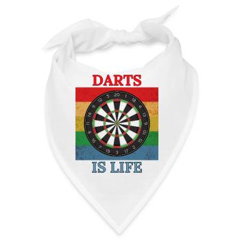Darts ist Life-T-Shirt - Bandana - Weiß - Vorne