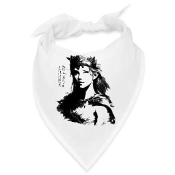 Prinzessin Japanische Kriegerin - Bandana - Weiß - Vorne