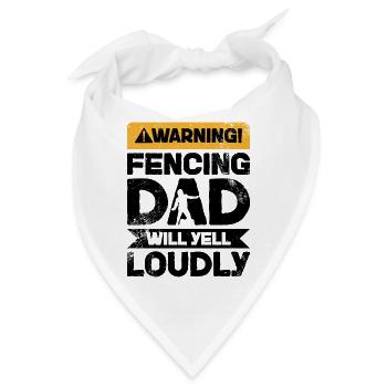 Warnschrei - Fechten Papa - Bandana - Weiß - Vorne