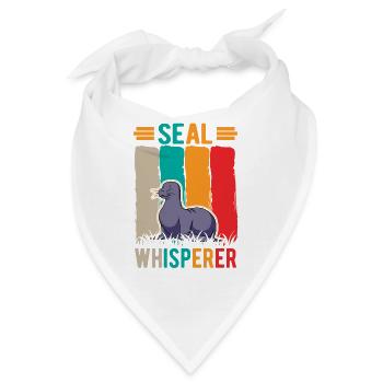 Seal Whisperer Seelöwen Flüsterer Robbe - Bandana - Weiß - Vorne