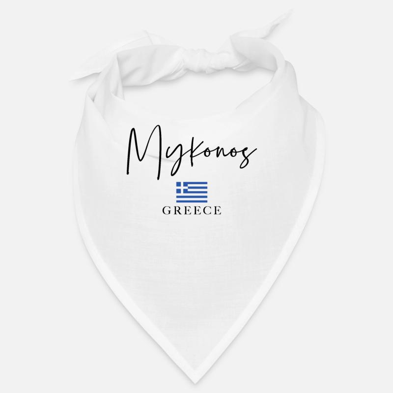 Vacances du drapeau de la Grèce - Île de Mykonos Bandana