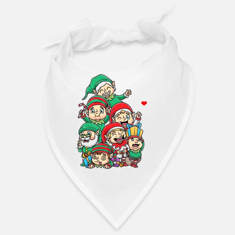 Drôles d’elfes de Noël Elfe de Noël Elfe de Noël - Bandana - blanc