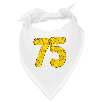 75 Jahre alt - 75. Geburtstag Geschenk - 1975 - Bandana - Weiß - Vorne