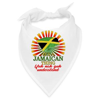 Jamaika Hemd, es ist eine jamaikanische Sache Flagge Design - Bandana - Weiß - Vorne