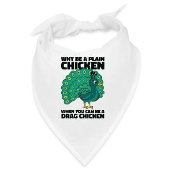 Peacock Positivität Drag Peacock Fan - Bandana - Weiß - Vorne